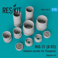 MiG-31 (B/BS) exhaust nozzles for Trumpeter 1/72