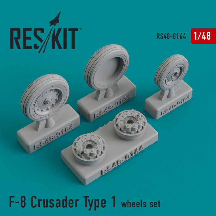 F-8 Crusader Type 1 набор смоляных колес Масштаб 1/48