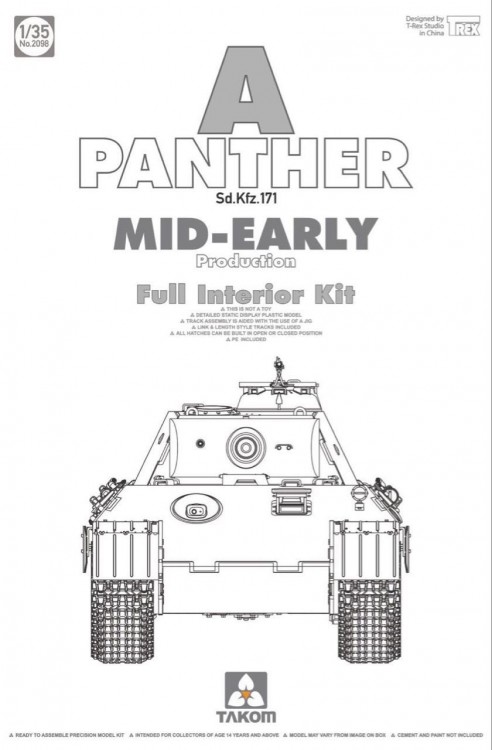 Panther Ausf. A Mid-Early Production w/ full interior plastic model kit