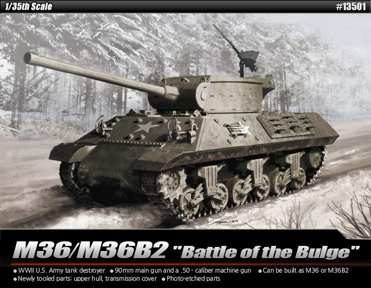 ACADEMY 13501 M36/M36B2 Битва в Арденнах американский танк