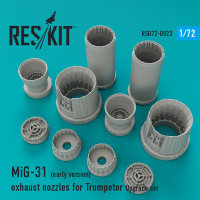 MiG-31 (early version) exhaust nozzles for Trumpeter 1/72