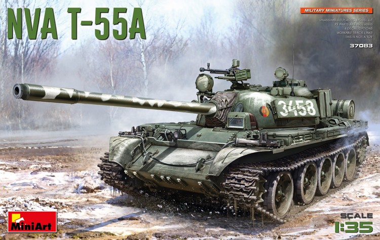 T-55A  tank NVA plastic model kit