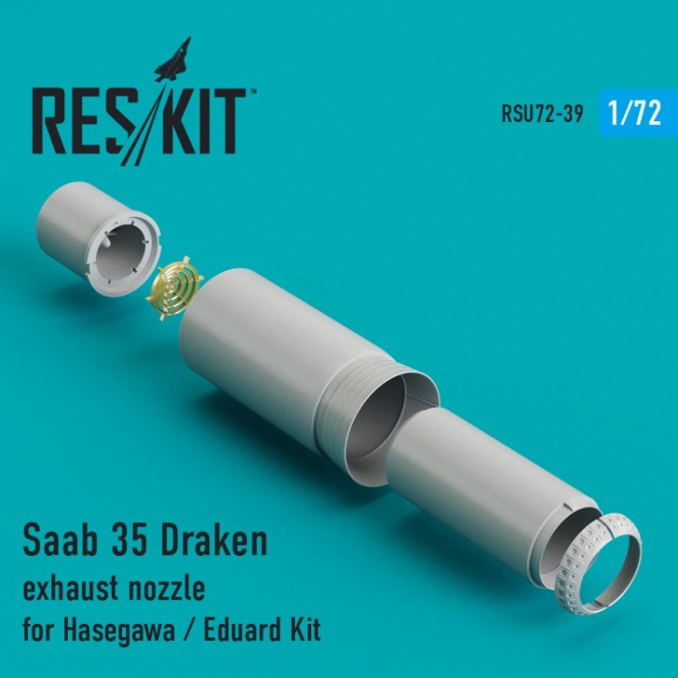 Saab 35 Draken exhaust nozzle for Hasegawa / Eduard Kit 1/72