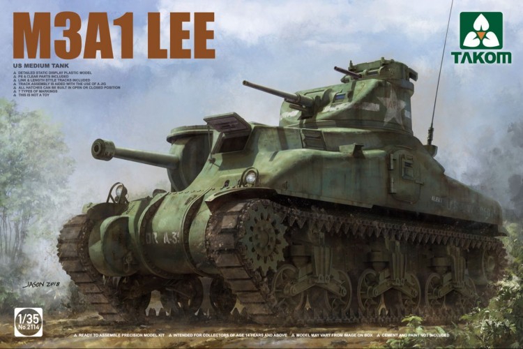 Американский средний танк M3A1 Lee II пластиковая сборная модель