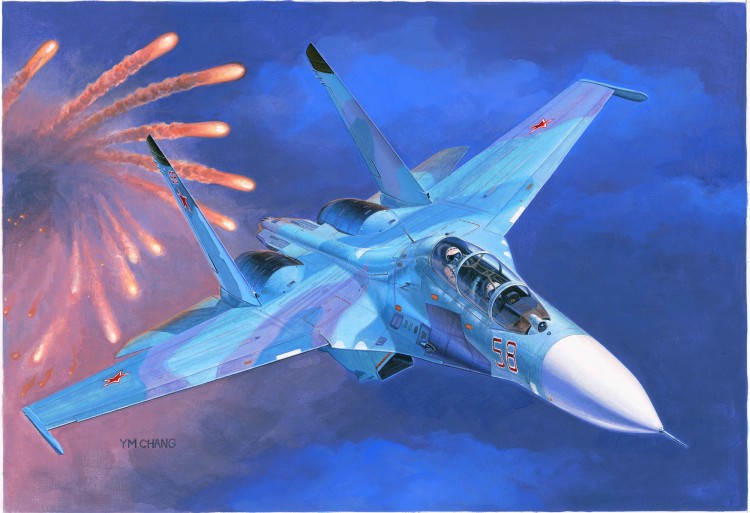 Су-27УБ Flanker C Trumpeter 01645 