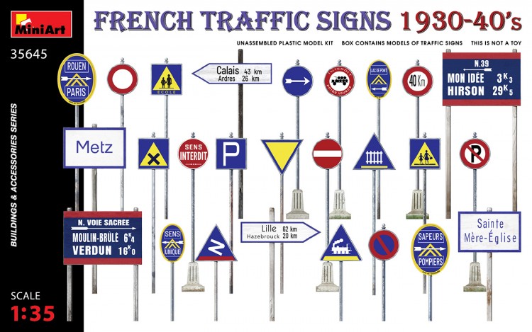 Дорожні знаки Франція 1930-40 збiрна модель
