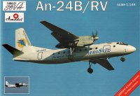 Ан-24 Б/РВ пассажирский самолет сборная модель
