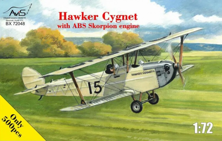 Hawker Cygnet with ABS Skorpion Engine plastic model kit