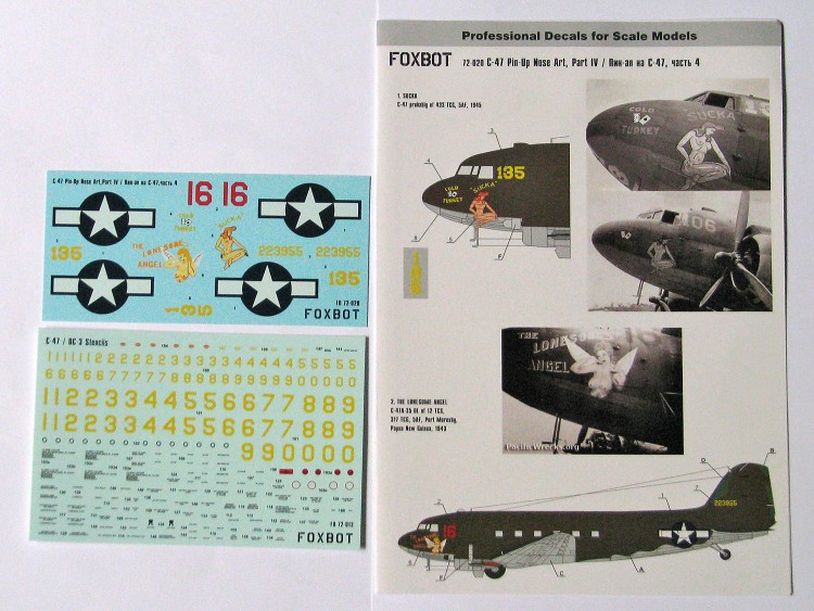 Douglas C-47 Skytrain/Dakota Pin-Up Nose Art and Stencils Part 4 decals