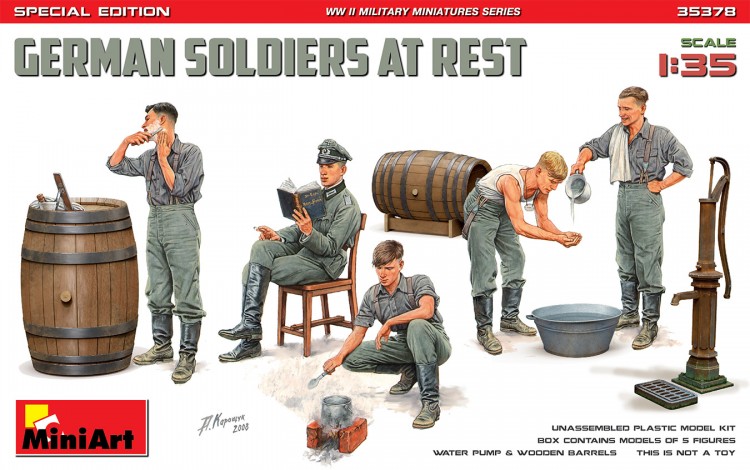 GERMAN SOLDIERS AT REST SPECIAL EDITION plastic model kit 