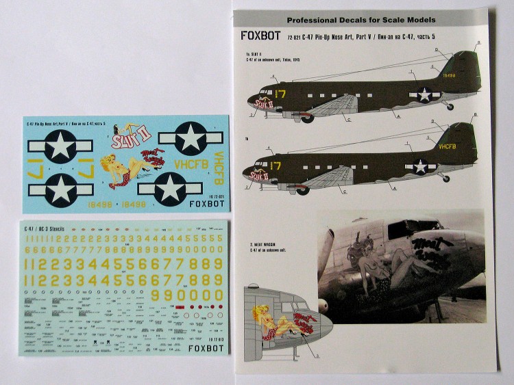 Douglas C-47 Skytrain/Dakota Pin-Up Nose Art and Stencils Part 5 decals