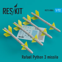 Rafael Python 3  авиационные ракеты из смолы( 4 шт.). Масштаб 1/72