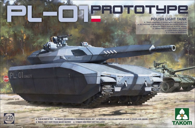 Polish PL-01 Prototype light tank plastic model kit