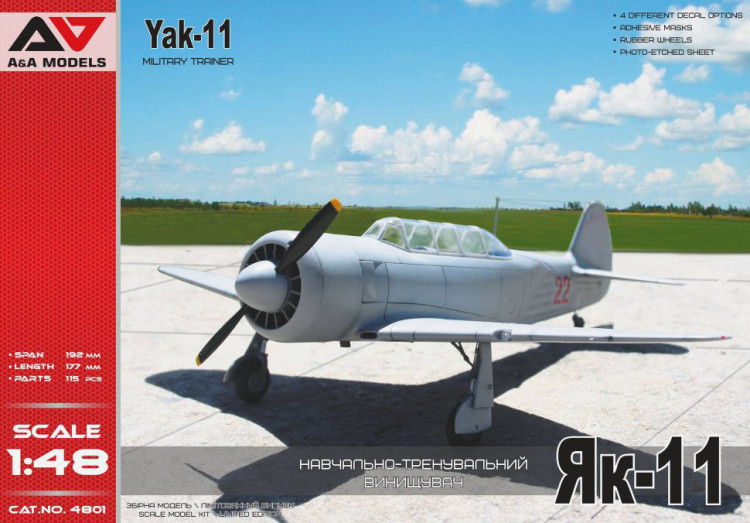 Yak-11 Soviet training fighter plastic model