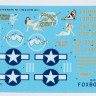 North American B-25C/D Mitchell Pin-Up Nose Art and Stencils Part 1 decals