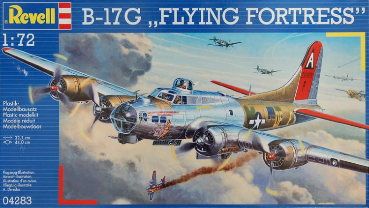 "B-17G Flying Fortress" - модель сборная масштабная американского стратегического бомбардировщика 