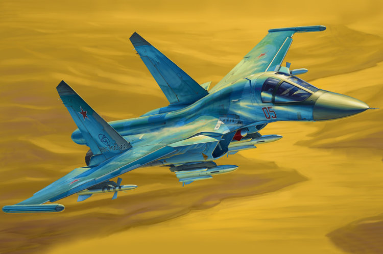 Су-34 российский фронтовой бомбардировщик сборная модель