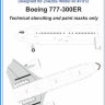Боинг 777-300 технические надписи -декаль