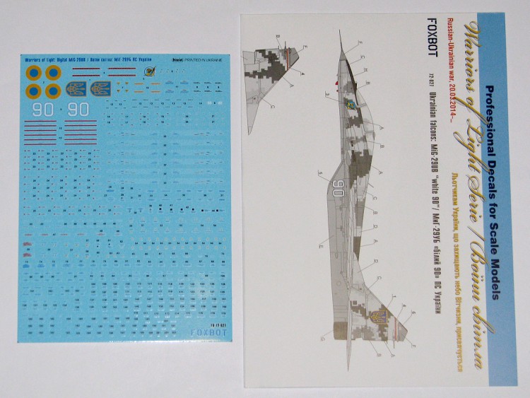 MiG-29UB Mikoyan Ukranian Air Forces digital camouflage (decals with masks)