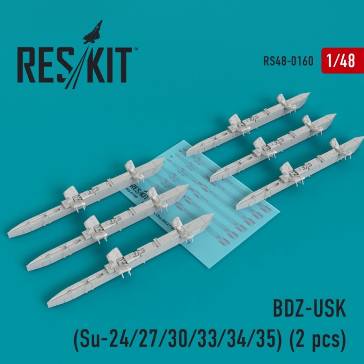 BDZ-USK Racks (Su-24/27/30/33/34/35) (6 pcs) 1/48