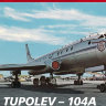 Ту-104А советский пассажирский самолет сборная модель 