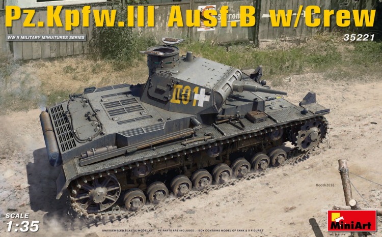 Pz.Kpfw.III Ausf.B w/Crew Plastic model kit