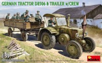 Німецький трактор D8506 з причепом і солдатами збiрна модель