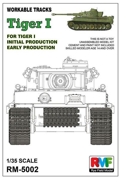 Workable track for Tiger I early production plastic model kit