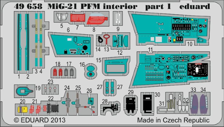 МиГ-21ПФМ интерьер