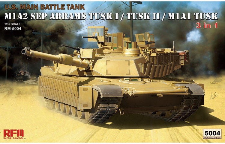 M1A2 SEP Abrams TUSK I/II 3 in 1 plastic model kit