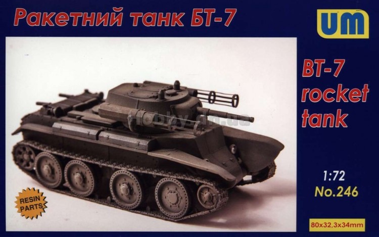 BT-7 rocket tank plastic model kit