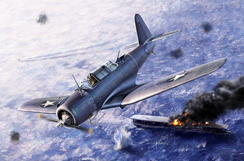 ACADEMY 12324 SB2U-3 Vindicator "Battle of Midway" bomber