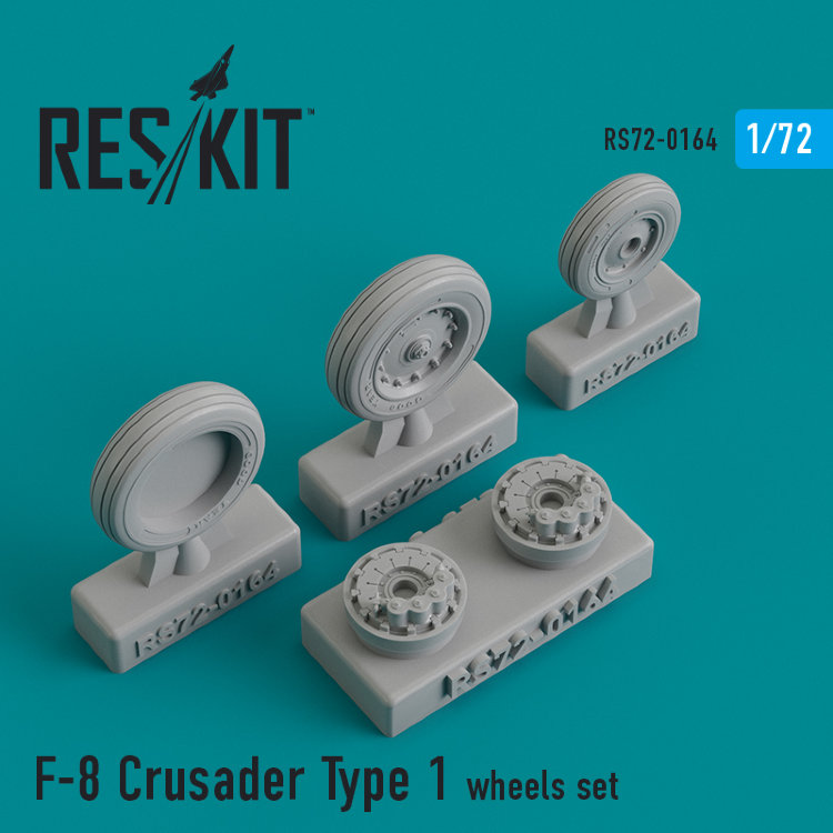 F-8 Crusader Type 1 набор смоляных колес Масштаб 1/72