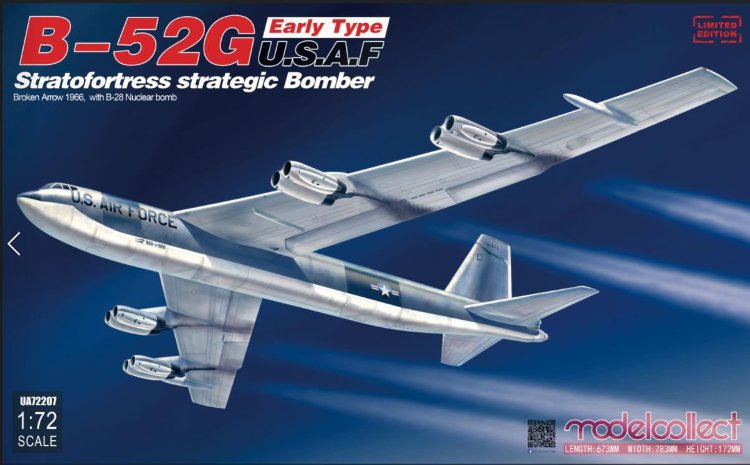 B-52G Early Type  стратегический бомбардировщик сборная модель 1/72