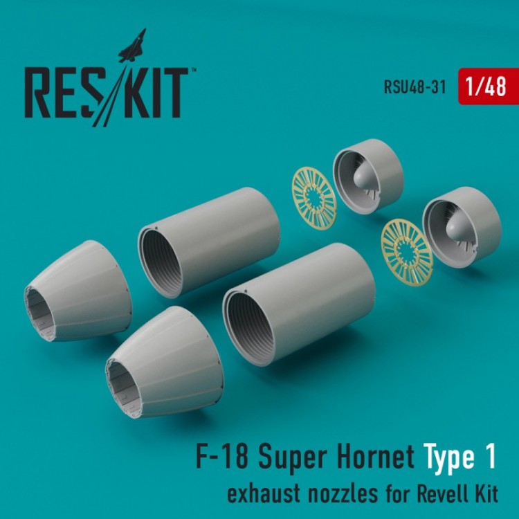 F-18 Super Hornet Type 1  exhaust nozzles for Revell 1/48
