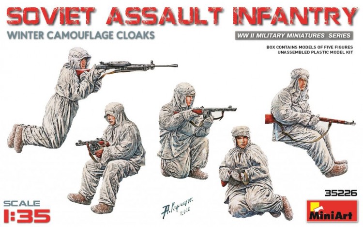 Soviet assault infantry (winter camouflage cloaks) Plastic model kit