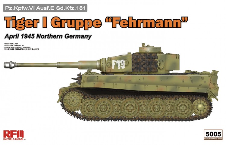 Танк Тигр I Gruppe Fehrmann. Апрель 1945 северная Германия пластиковая сборная модель