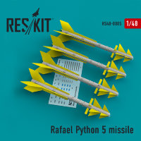 Rafael Python 5  авиационные ракеты из смолы (4 шт)  Масштаб 1/48
