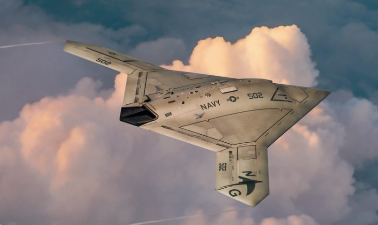 X-47B strike drone plastic model kit