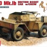 DINGO Mk.1b BRITISH SCOUT CAR w/CREW plastic model kit