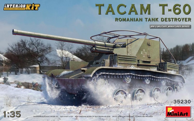 TACAM T-60 romanian tank destroyer Interior kit Plastic model kit