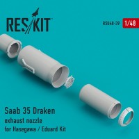 Saab 35 Draken exhaust nozzle for Hasegawa / Eduard Kit 1/48