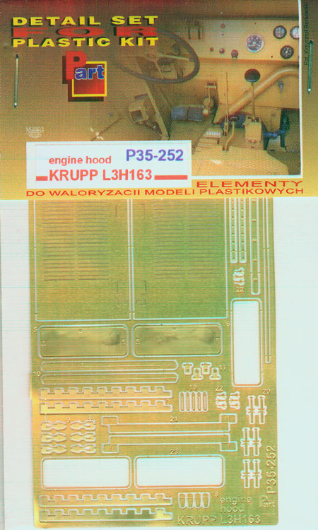 Krupp L3H163 -капоты двигателя для модели ICM