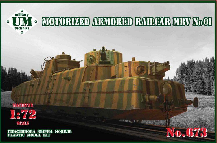 Motorized armored railcar MBV No01 plastic model kit