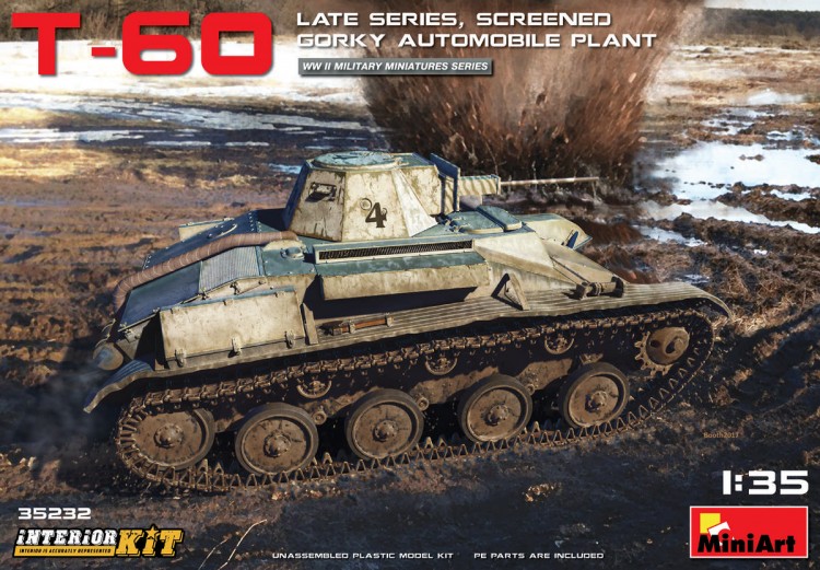 T-60 Late series, Screened (Gorky Automobile Plant) Interior kit Plastic model kit