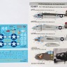 B-25G/J Mitchell (Late) "Pin-Up Nose Art and Stencils" Part # 7 Decals 1/72