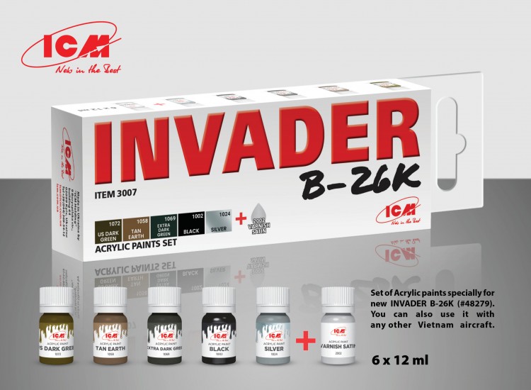 ICM 3007 Набор акриловых красок для Invader B26K