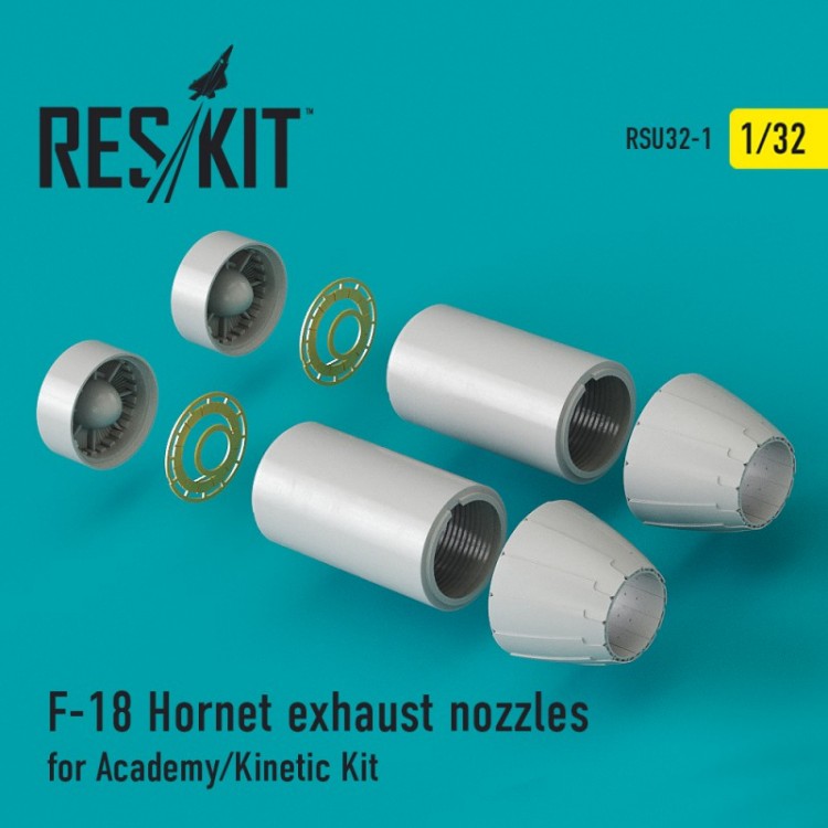 F-18 Hornet exhaust nozzles for Academy/Kinetic Kit 1/32