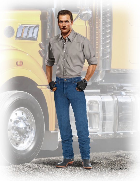 Truckers series. Stan (Long Haul) Thompson plastic figure