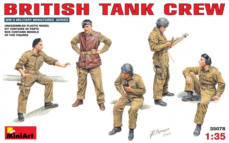 BRITISH TANK CREW plastic model kit